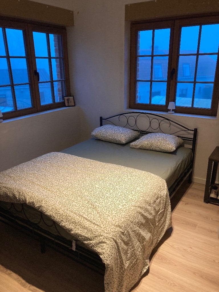 Metalen bed 140x200, Huis en Inrichting, Ophalen, Zwart, Tweepersoons, 140 cm