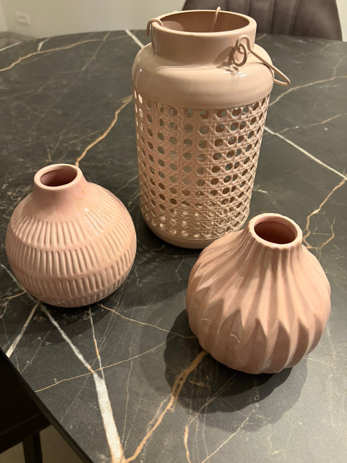 3delige decoratieset, Huis en Inrichting, Ophalen, Zo goed als nieuw, Roze