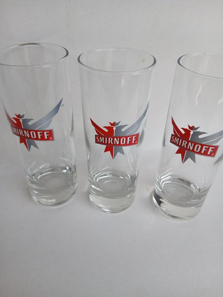 3 smirnoff glazen, Ophalen of Verzenden
