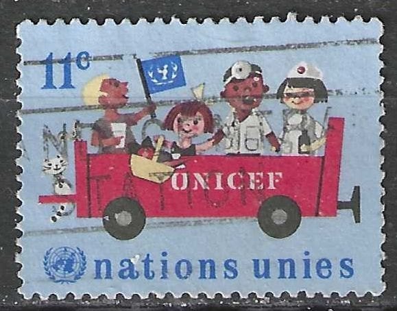 ONU-New York 1966 - Yvert 158 - Les 20 ans de l'UNICEF (ST), Timbres & Monnaies, Envoi, Affranchi