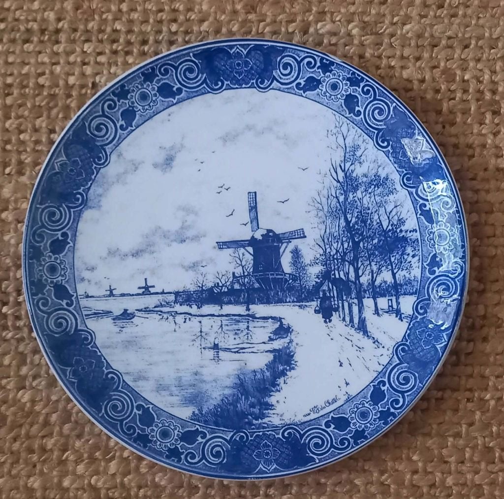 Très beau plat en faïence - "Delfts Blauw" - parfait état, Enlèvement