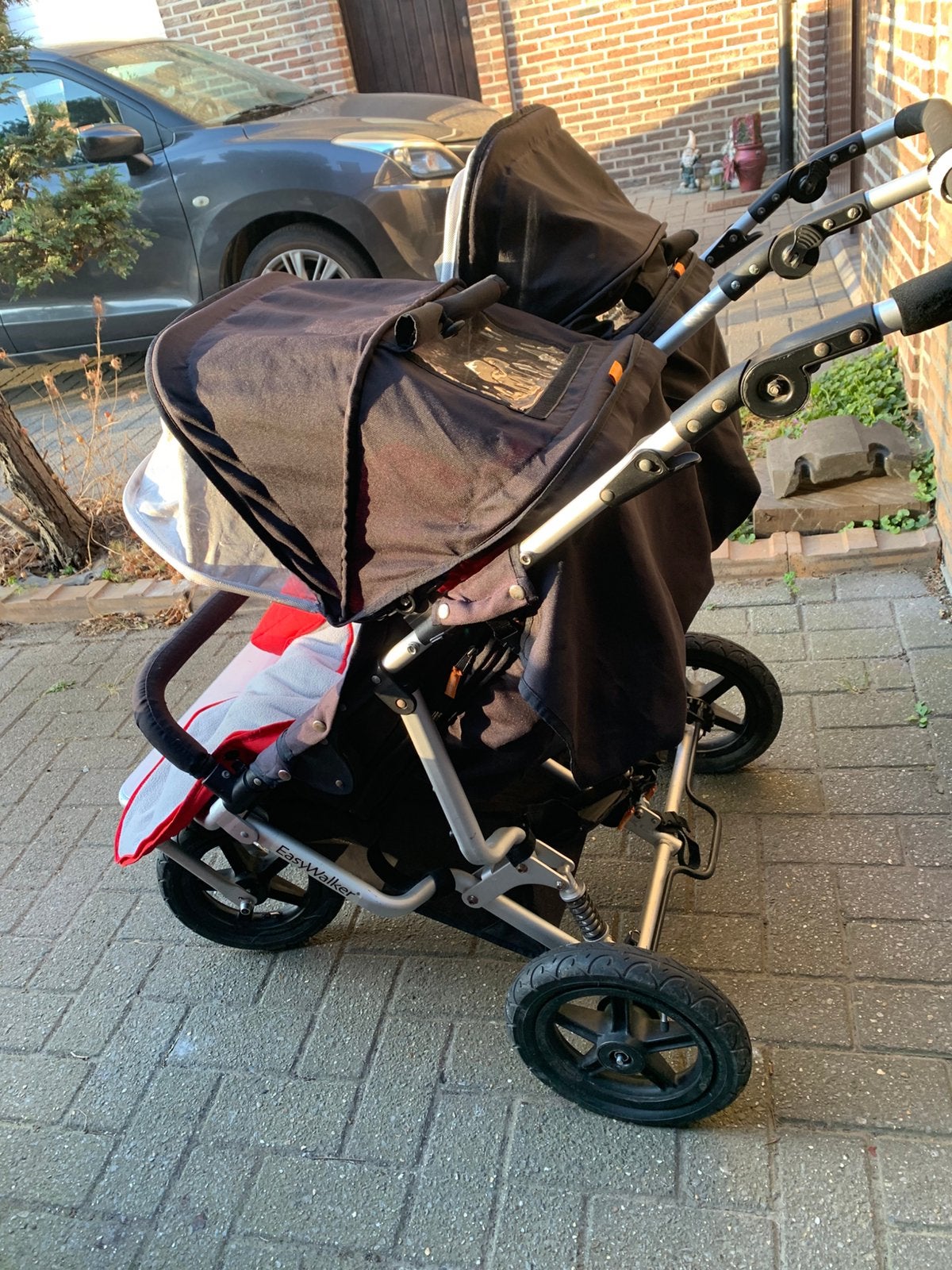 Dubbele kinderwagen, Kinderen en Baby's, Ophalen, Zo goed als nieuw, Kinderwagen
