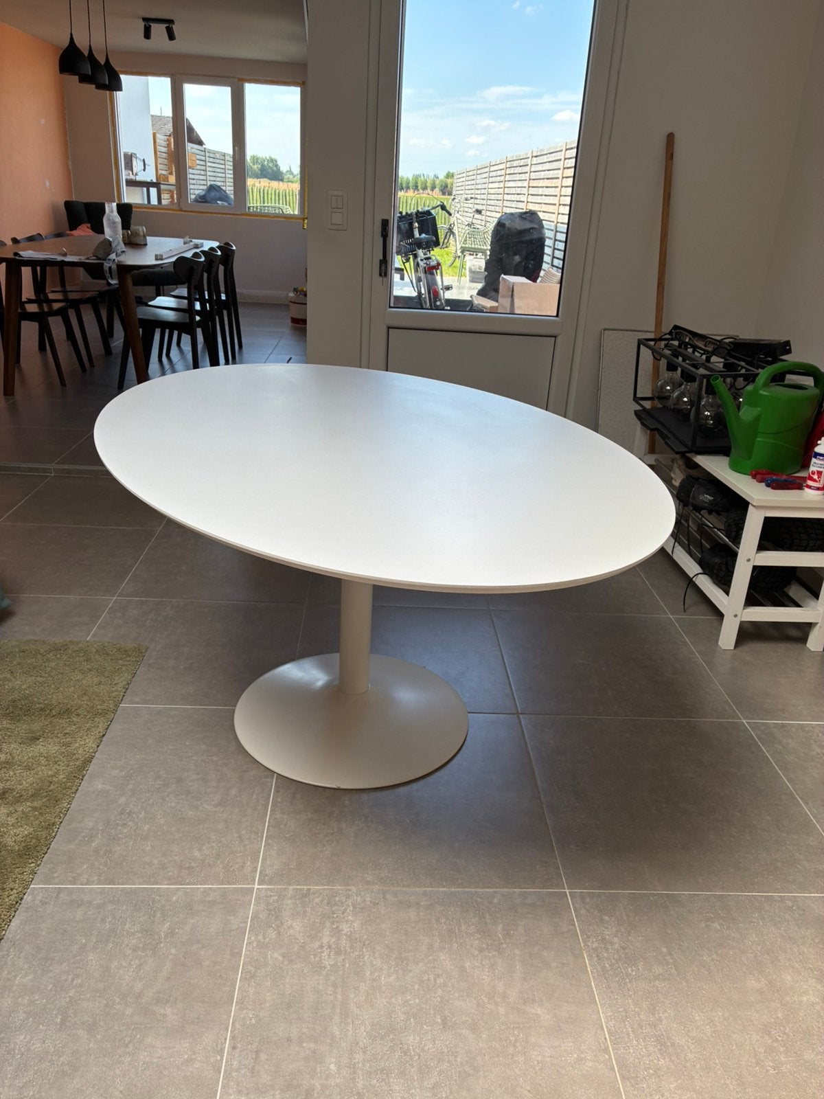 Eettafel, wit 160x100, Enlèvement, Comme neuf