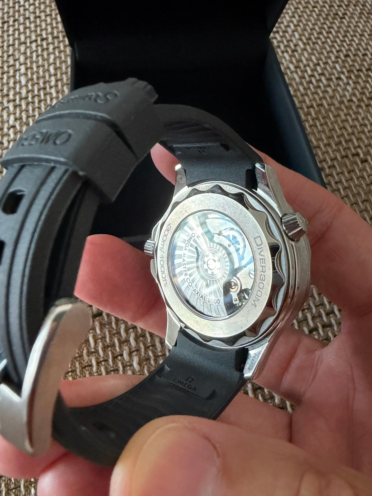 Oméga Seamaster 300, Acier, Enlèvement, Omega, Synthétique