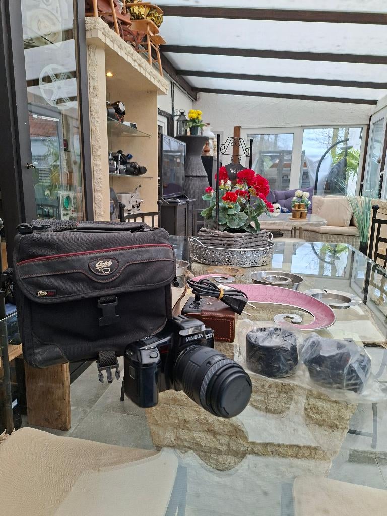 Camera Minolta Compleet met set lenzen, Audio, Tv en Foto, Ophalen of Verzenden, Gebruikt, Spiegelreflex, Minolta