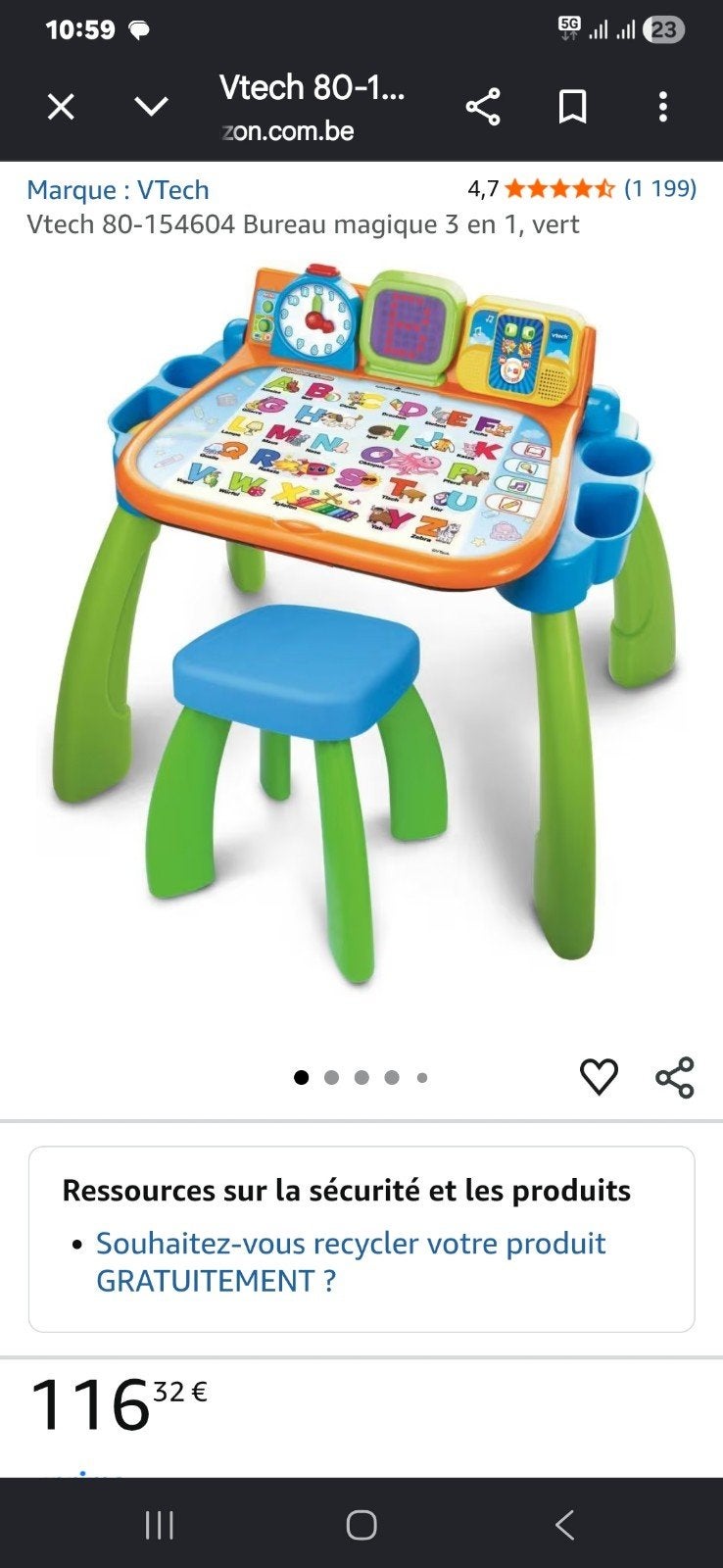 Table d'activités enfant VTech - BUREAU MAGIQUE 3 EN 1, Enlèvement