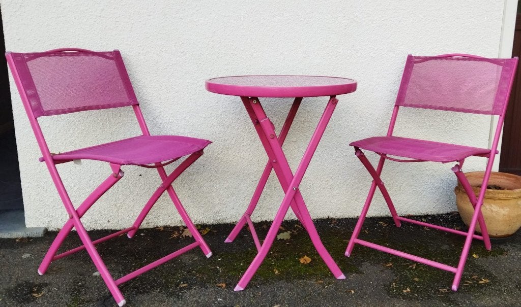 ensemble bistrot/terrasse, Jardin & Terrasse, Table d'appoint, Synthétique, Enlèvement, Utilisé