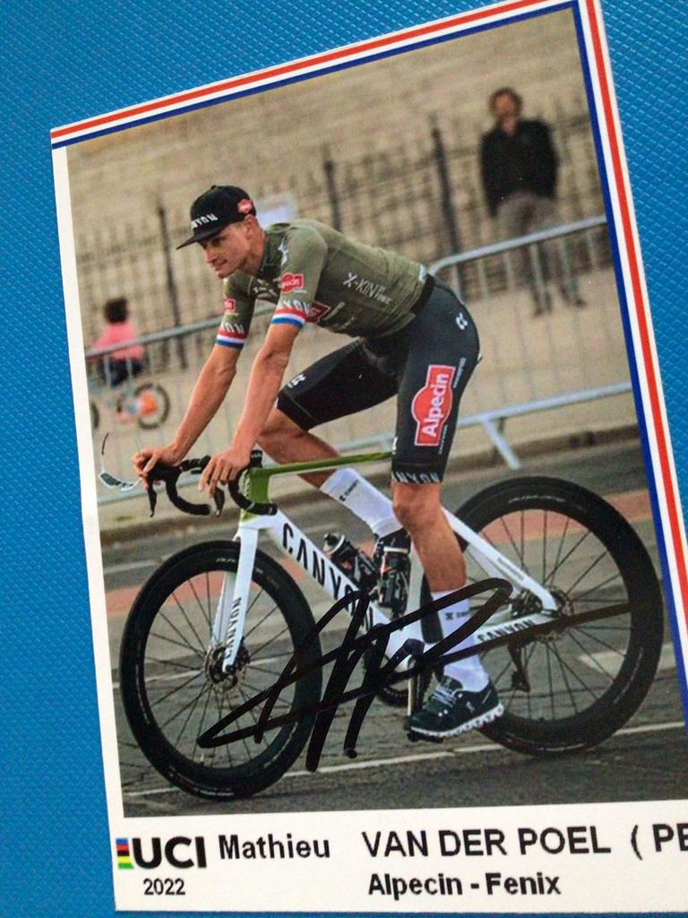 Wielerkaart 2022 team alpecin  Mathieu van der poel signe, Envoi, Comme neuf