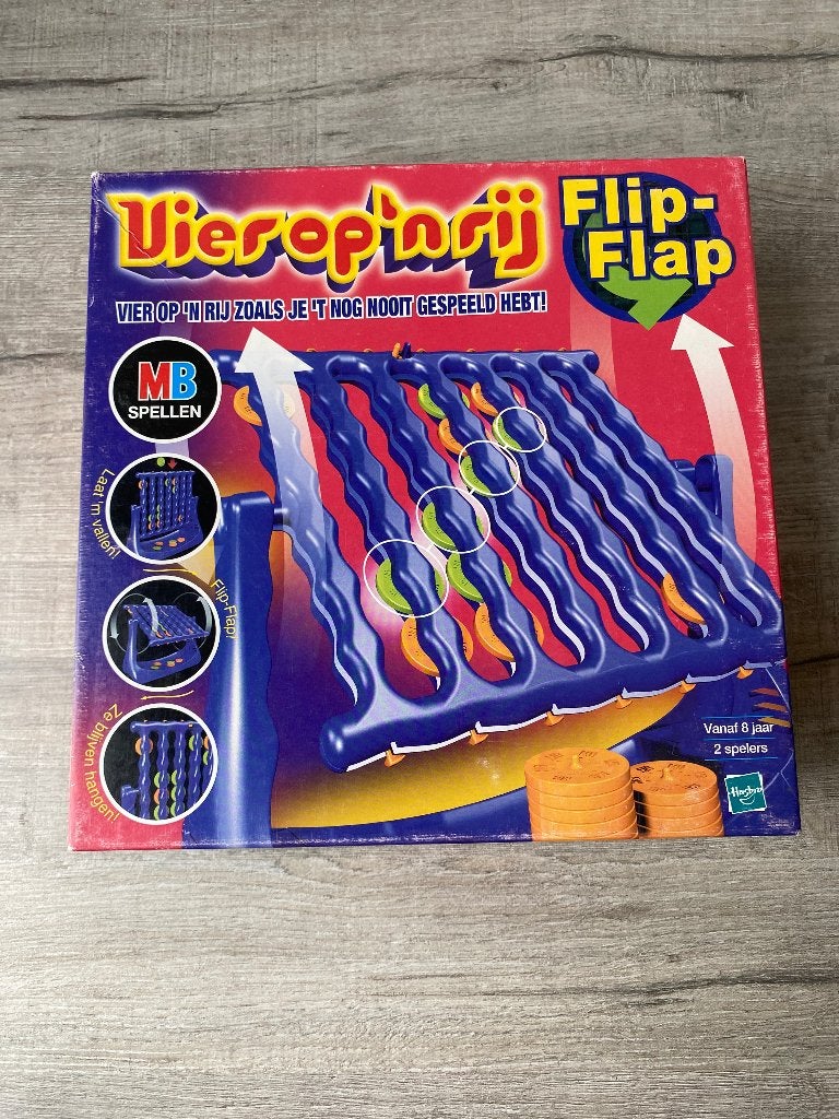 4 op een rij flip flap, Een of twee spelers, Ophalen, Gebruikt, HASBRO