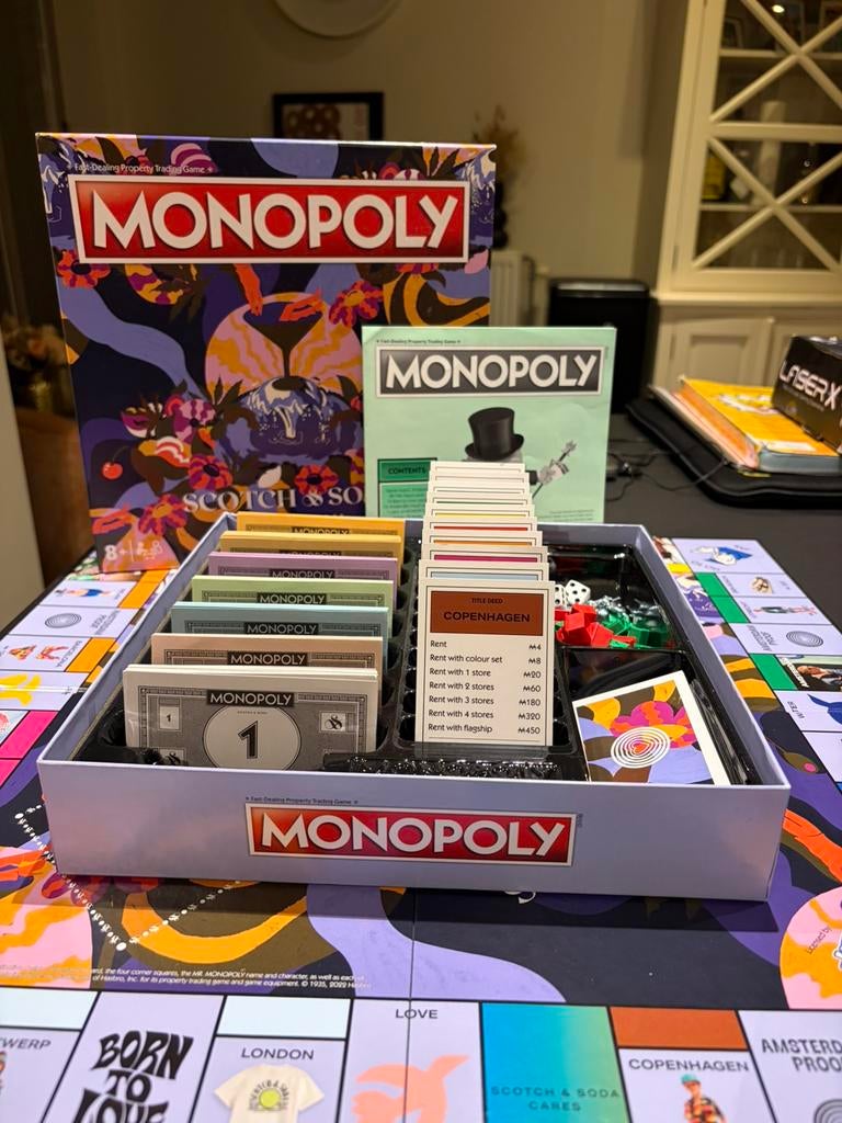 Édition Monopoly Scoth & Soda Amsterdam, Cinq joueurs ou plus, Enlèvement, Neuf