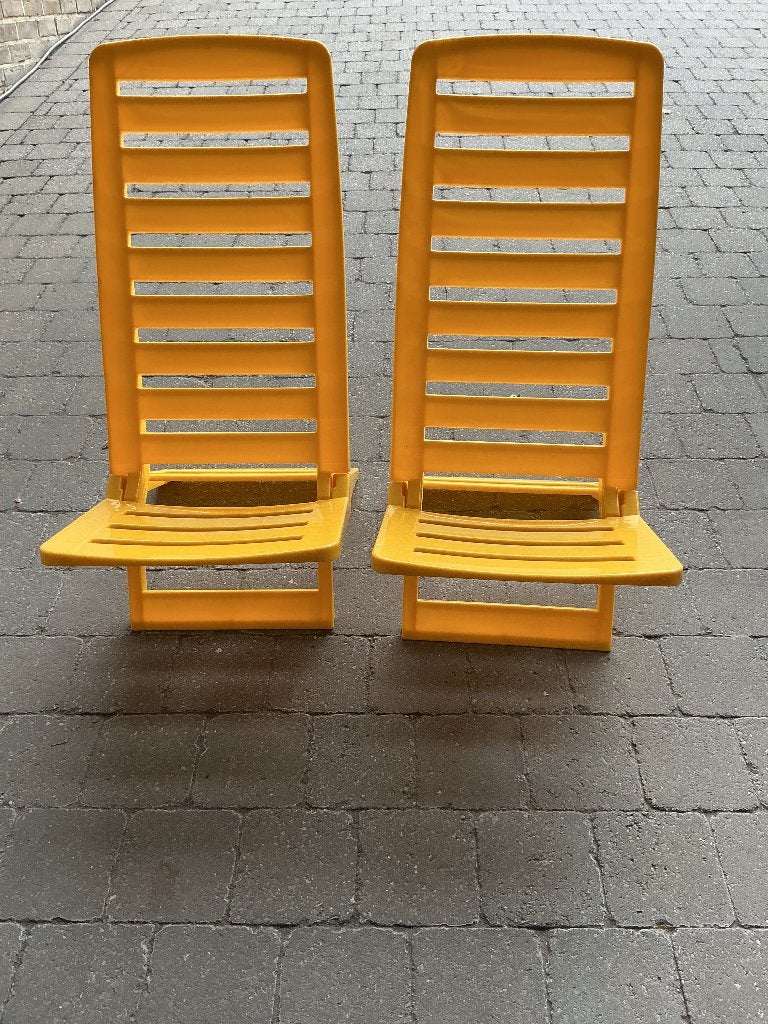 Strandstoelen, Tuin en Terras, Ophalen, Gebruikt, Kunststof, Inklapbaar