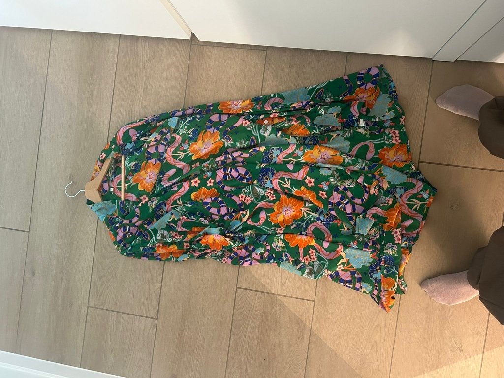Kimono met bloemen zonder mouwen, Ophalen of Verzenden, Zo goed als nieuw, Maat 38/40 (M)