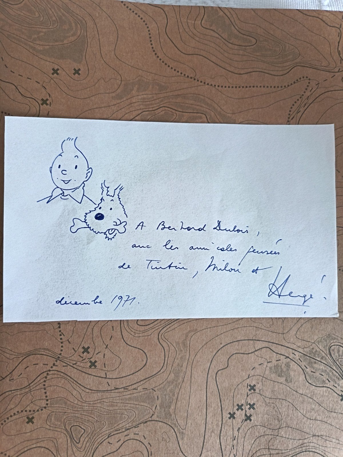 Nominatieve inwijding door Hergé 1971, Ophalen, Zo goed als nieuw, Papier, Schets- of Tekenboek