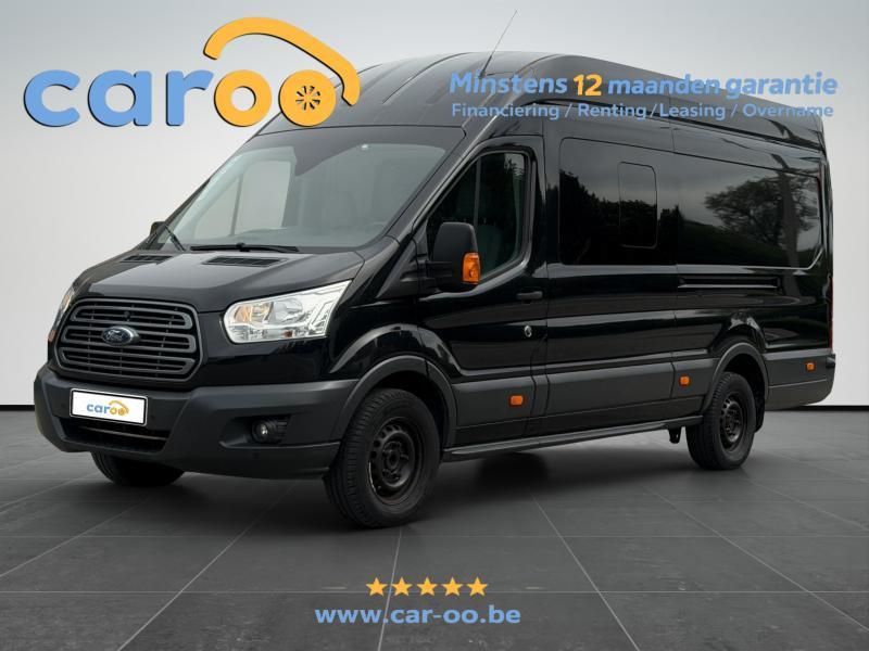 Ford Transit 2.0 TDCI L4H3 *6 PLAATSEN - GARANTIE - CRUISE -, 1995 cc, Euro 6, Zwart, 97 kW