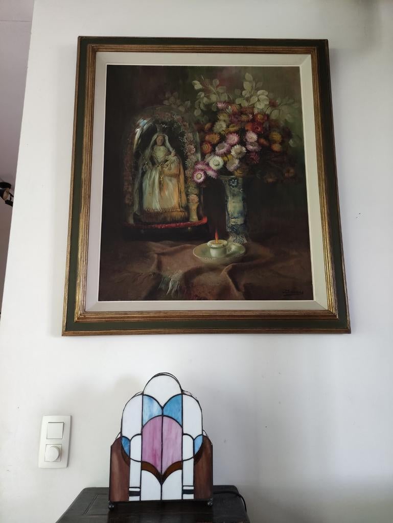 JULIEN STAPPERS - STOLP MET VAAS EN KAARS, Antiek en Kunst, Ophalen of Verzenden