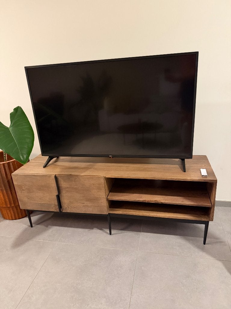 Tv meubel, 25 à 50 cm, Warm modern, Moins de 100 cm, Autres essences de bois