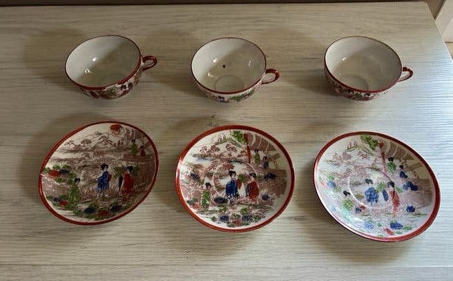 Japans Eierschaal Porselein-Geisha-Dai Nippon(1890-1930), Ophalen of Verzenden