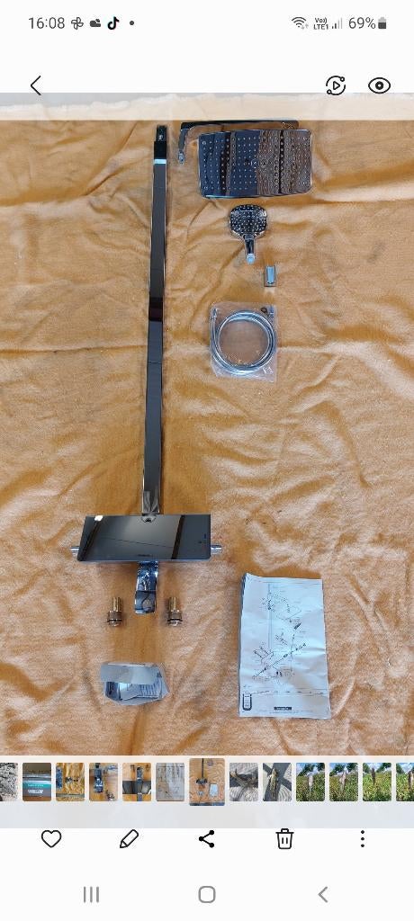 Douche sproeier, Ophalen, Nieuw, Chroom, Douche