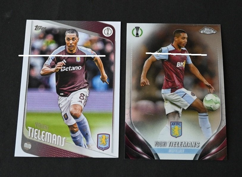 Topps / Aston Villa / Youri Tielemans / 2 Tradingcards, Verzamelen, Verzenden, Nieuw, Poster, Plaatje of Sticker