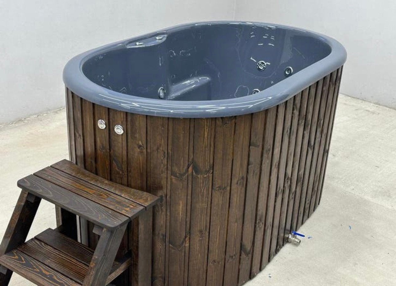 ACTIE 2 persoons houtgestookte hottub Luxe, Enlèvement ou Envoi, Neuf, Escalier