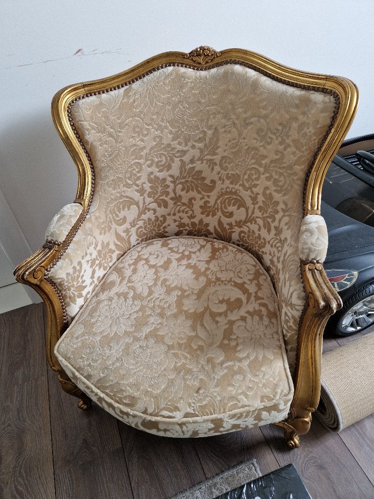 Klassieke zetel  louis XIX barok, Huis en Inrichting, Ophalen, Gebruikt, Eenpersoons, Hout