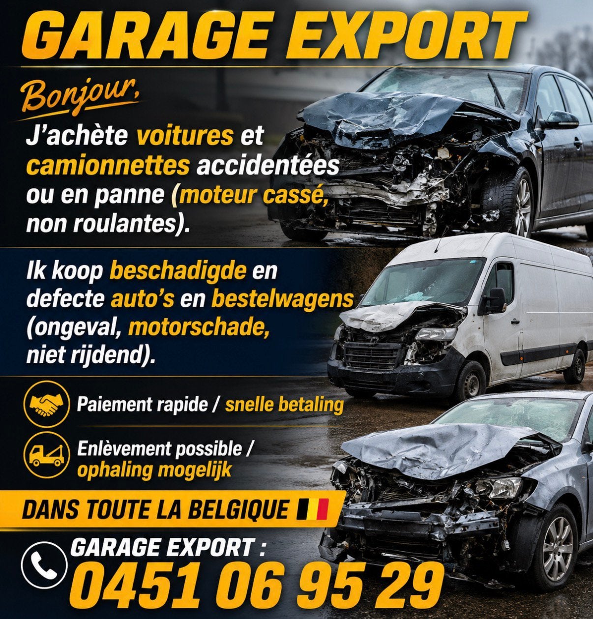 Toutes sortes de véhicule et Camionnette Pour, export, Ophalen of Verzenden