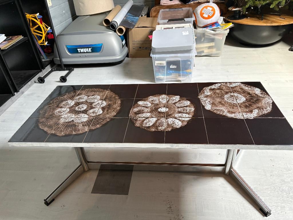 Vintage keramische tegel salontafel – 70's – Belarti stijl, Ophalen