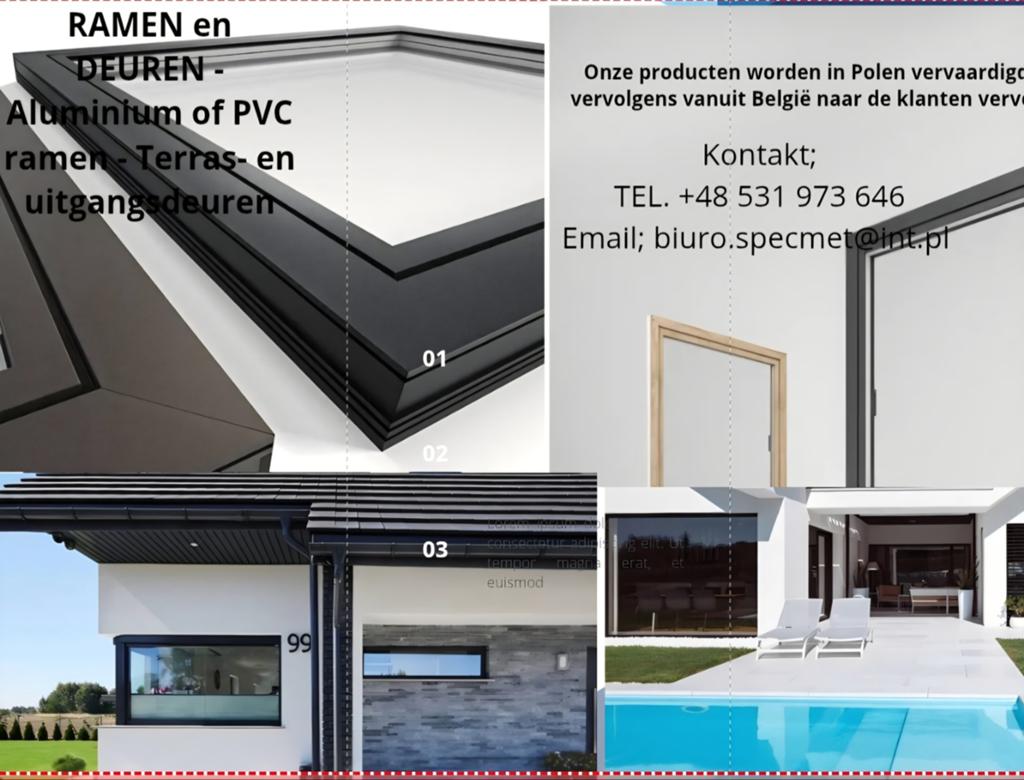 RAMEN en DEUREN - Aluminium of PVC ramen - Terras- en uitgan, Ophalen of Verzenden