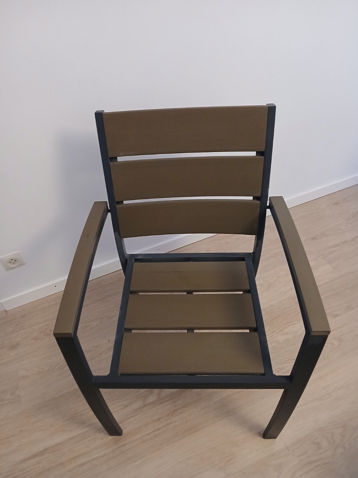 Tuinstoelen 2 st. in alu. met armsteunen, Enlèvement