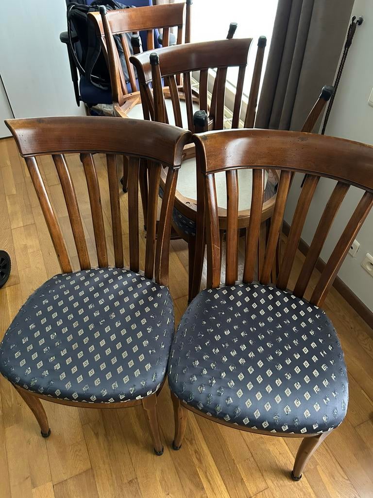 6 kersenhouten stoelen, Huis en Inrichting, Ophalen, Gebruikt, Bruin, Klassiek, landelijk