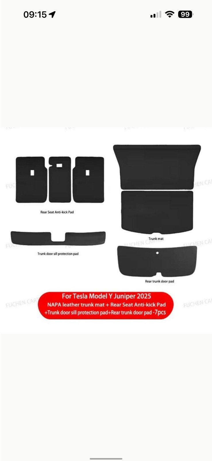 Protection de coffre pour TESLA MODEL Y, Enlèvement