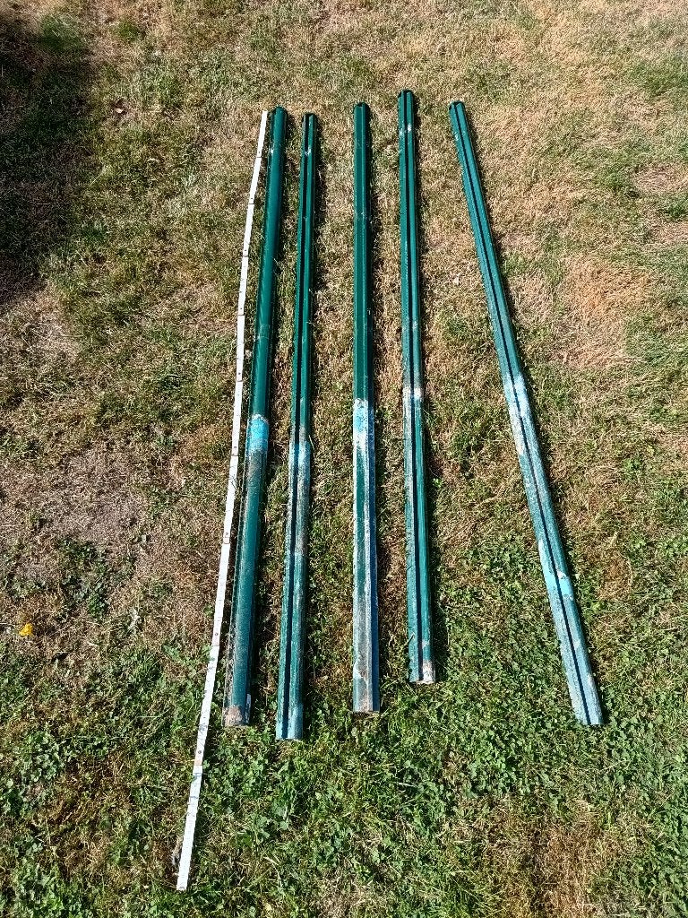 5 Groene Metalen Tuinpalen - Profielpalen - 175cm hoog, Tuin en Terras, Ophalen, Gebruikt, Minder dan 180 cm, Palen