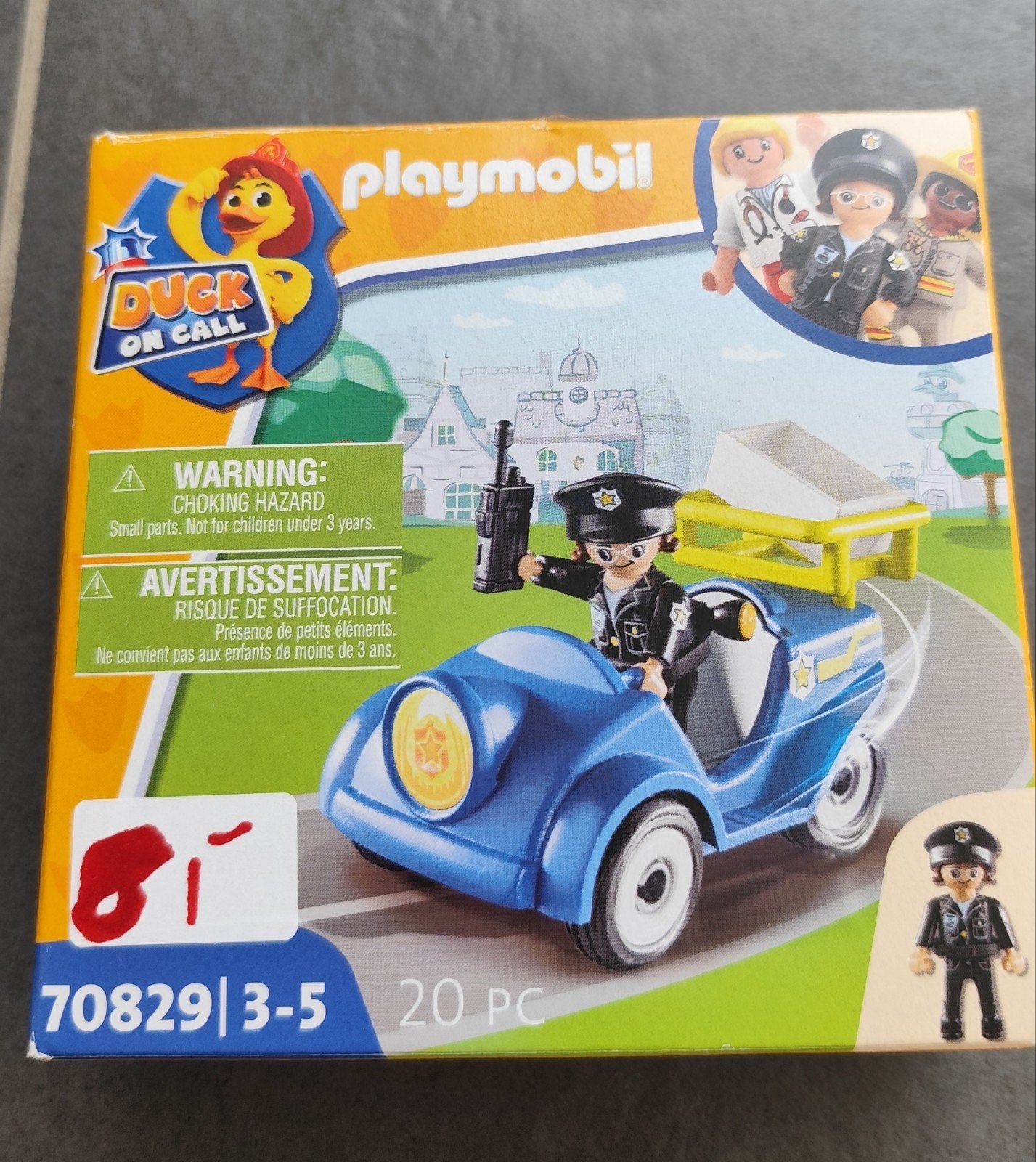 Mini voiture de police Playmobil Duck on call, Enlèvement ou Envoi, Comme neuf