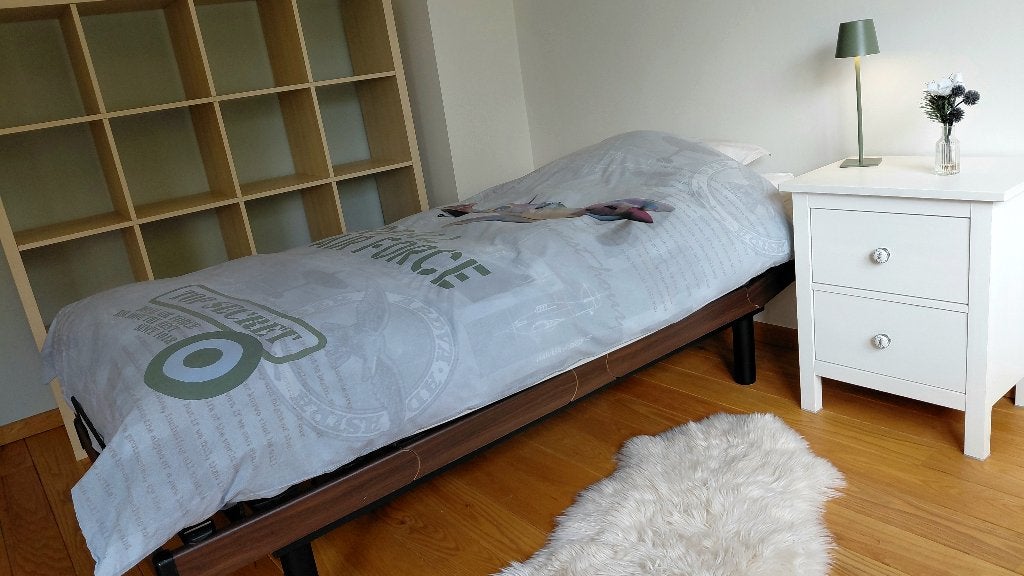 LATTOFLEX EENPERSOONSBED 90X200 CM, Huis en Inrichting, Ophalen, Verstelbaar, 90 cm, Zo goed als nieuw