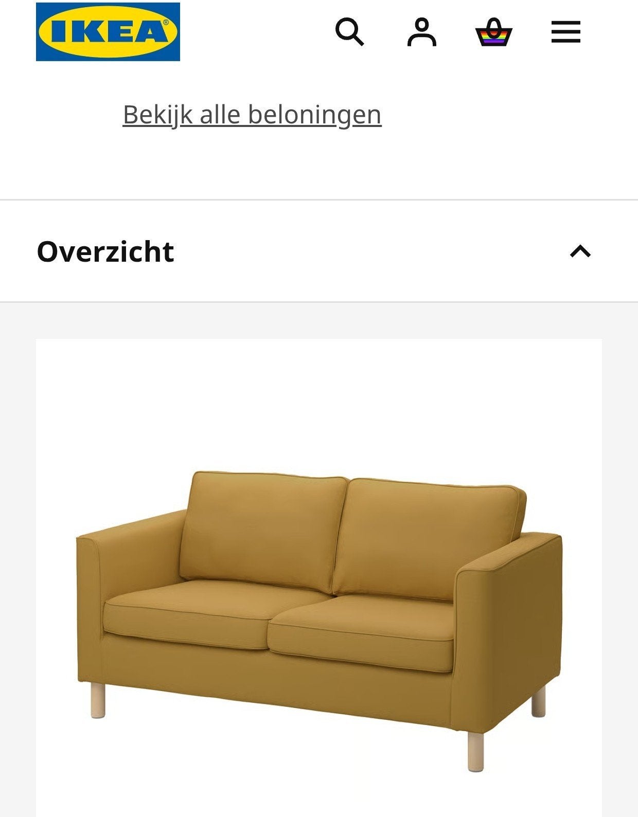 Parup Ikea zetel, Ophalen