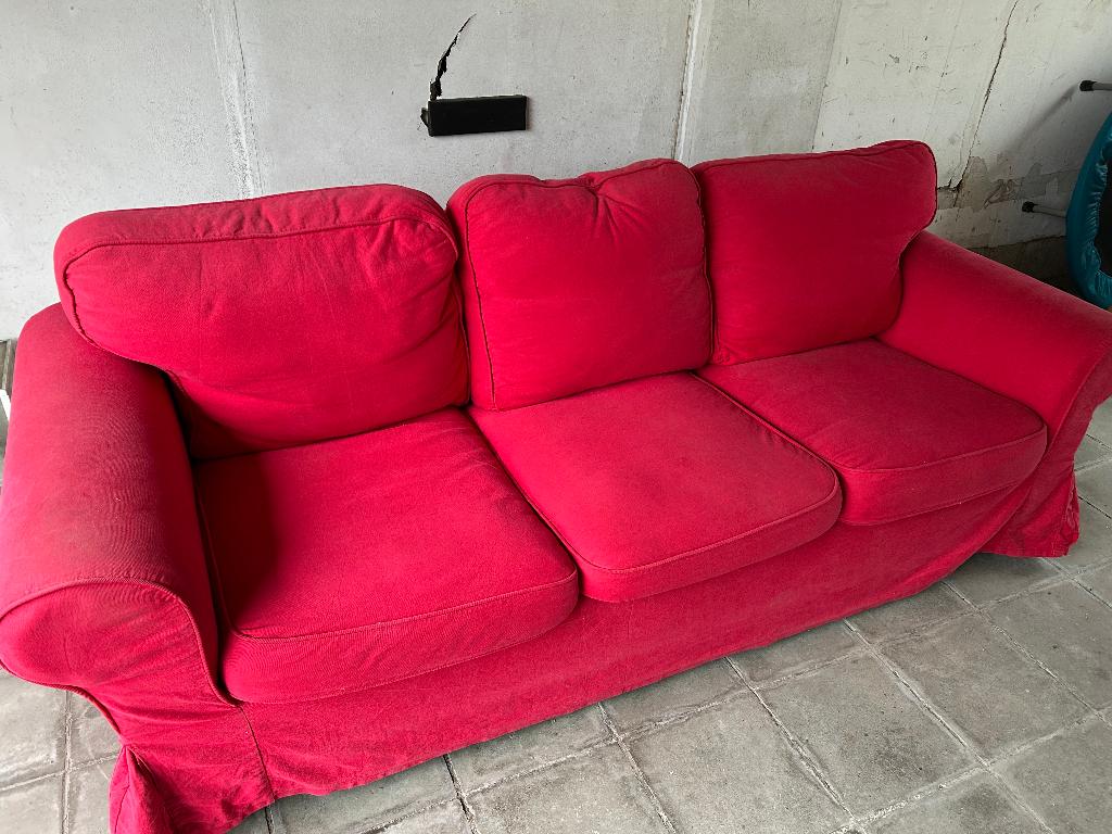 Ikea Ektorp 3zitsbank, Ophalen, Gebruikt, Stof, 75 tot 100 cm
