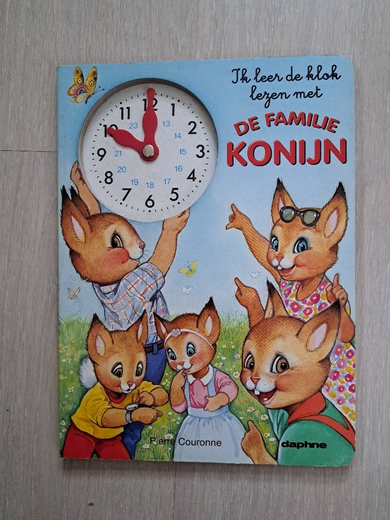Boek ik leer de klok lezen met de familie konijn, Ophalen, Zo goed als nieuw, Taal en Lezen