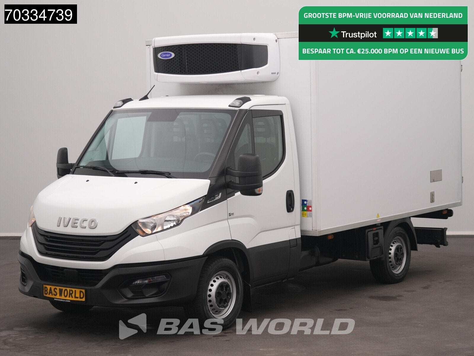 Iveco Daily 35S16 Automaat Koelwagen Vriezer Zijdeur Achterd, Automaat, Stof, Gebruikt, Euro 6
