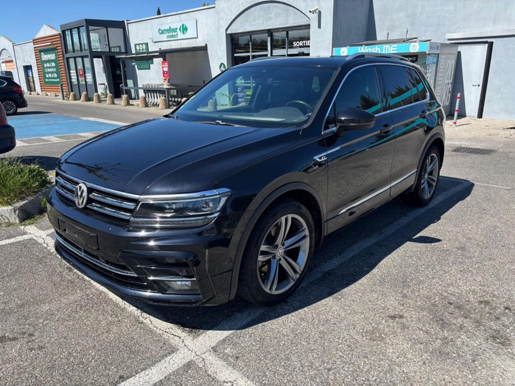 VW TIGUAN 2018 Rline in de volgende 110.000 km met volledige, Auto's, Zwart, Leder, Diesel, 5 deurs
