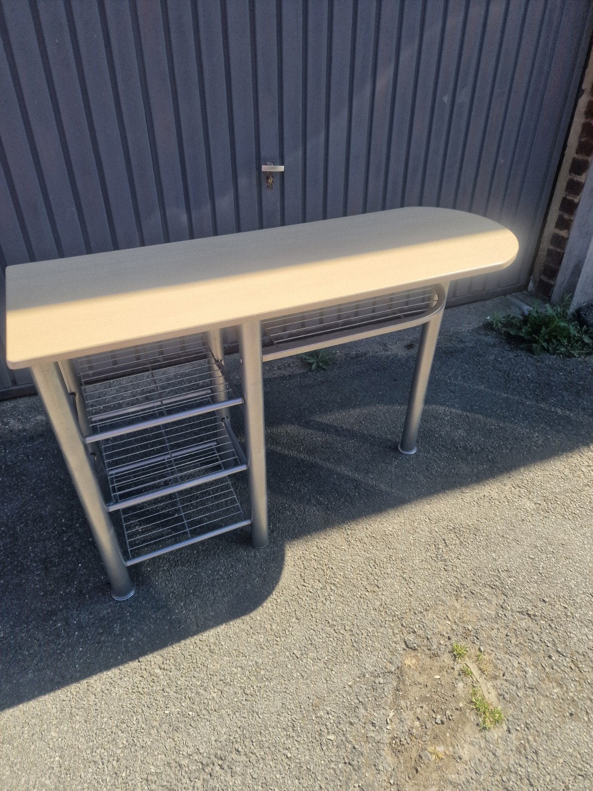 table haute + 4 tabouret en bon état, 4 tabourets, Enlèvement, Utilisé, Bois