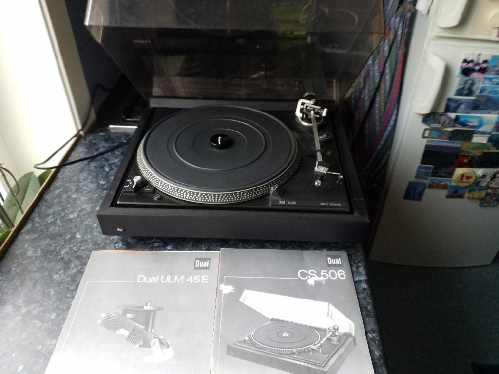 Dual CS 506 , voor wisselstukken of herstelling , 2 manuals, TV, Hi-fi & Vidéo, Tourne-disques, Enlèvement, Dual, Réglage pitch