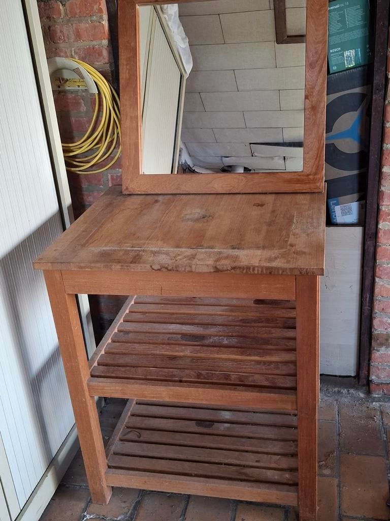 Teak meubel  met spiegel, Enlèvement