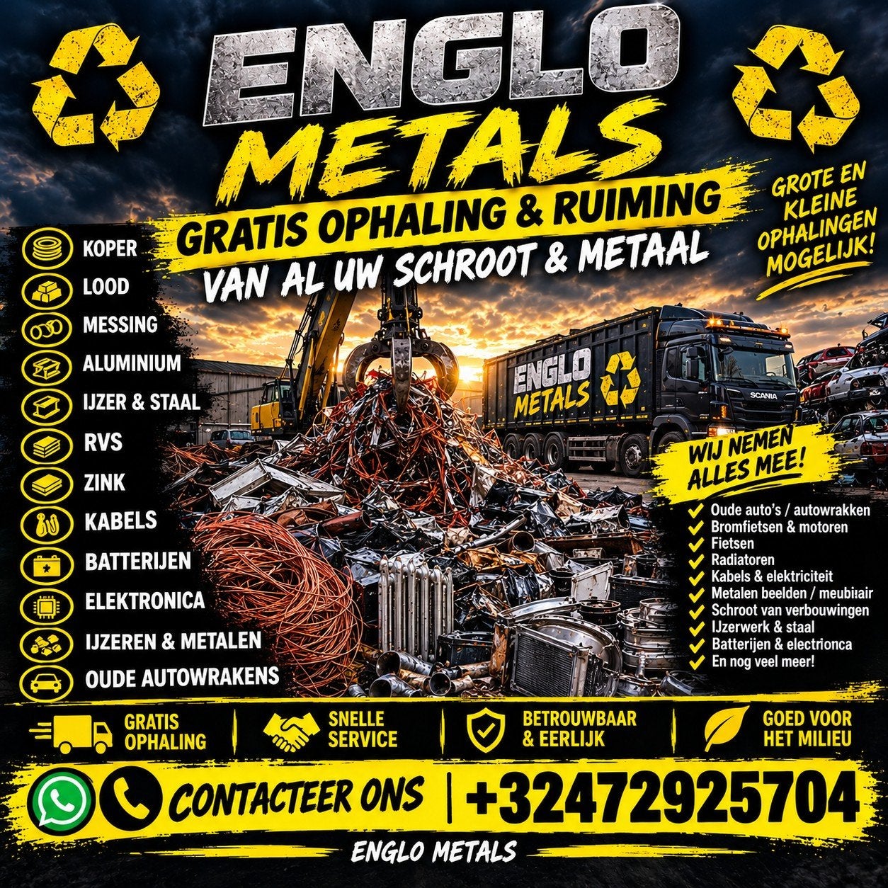 gratis ophaling van uw oude metalen, Ophalen of Verzenden