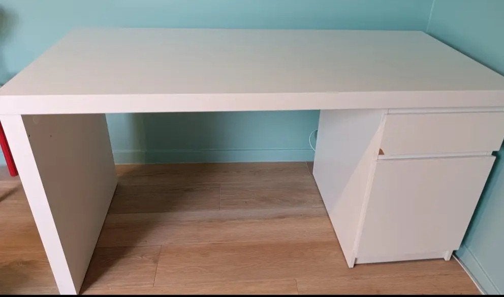 IKEA Malm Bureau - Wit, Huis en Inrichting, Bureaus, Ophalen, IKEA, Wit