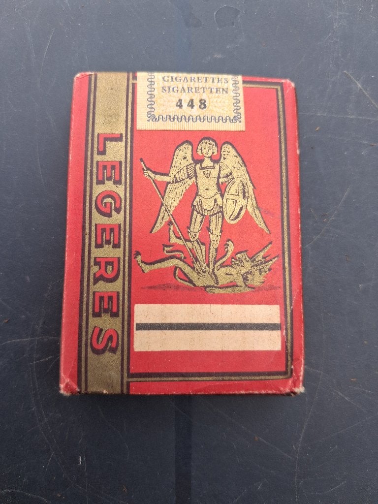 Étui CIGARETTES ST MICHEL 3,90fr, Enlèvement ou Envoi, Comme neuf, Panneau publicitaire