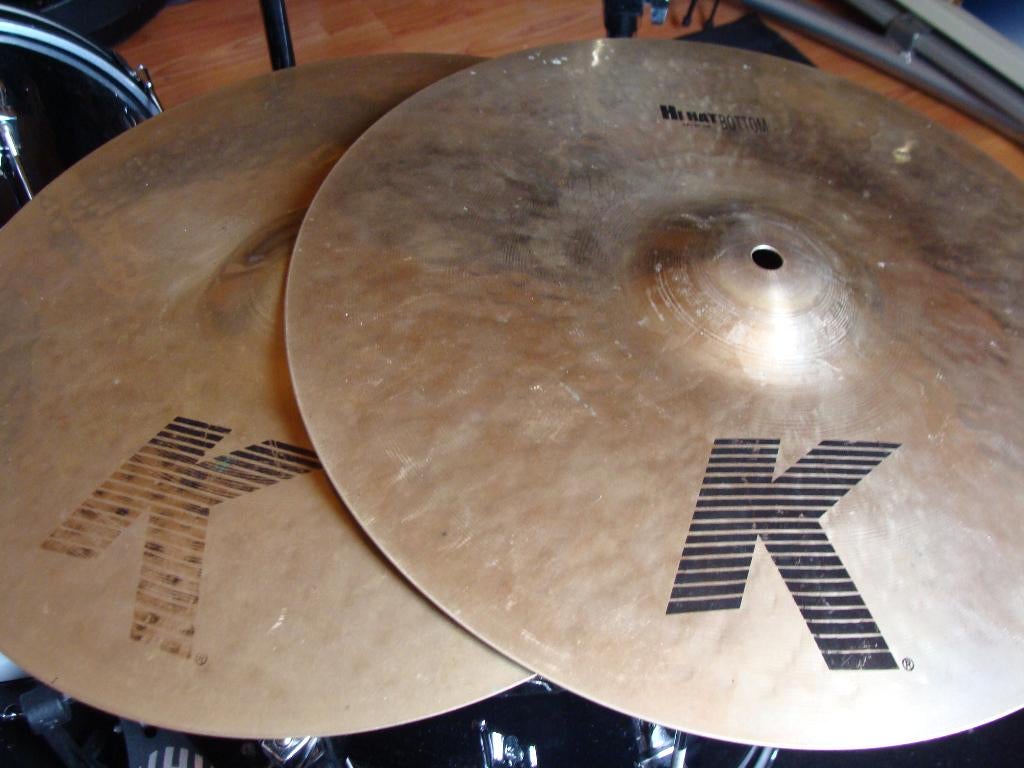 K' Brilliant 15'inch hi-hat, Musique & Instruments, Batteries & Percussions, Enlèvement ou Envoi, Utilisé