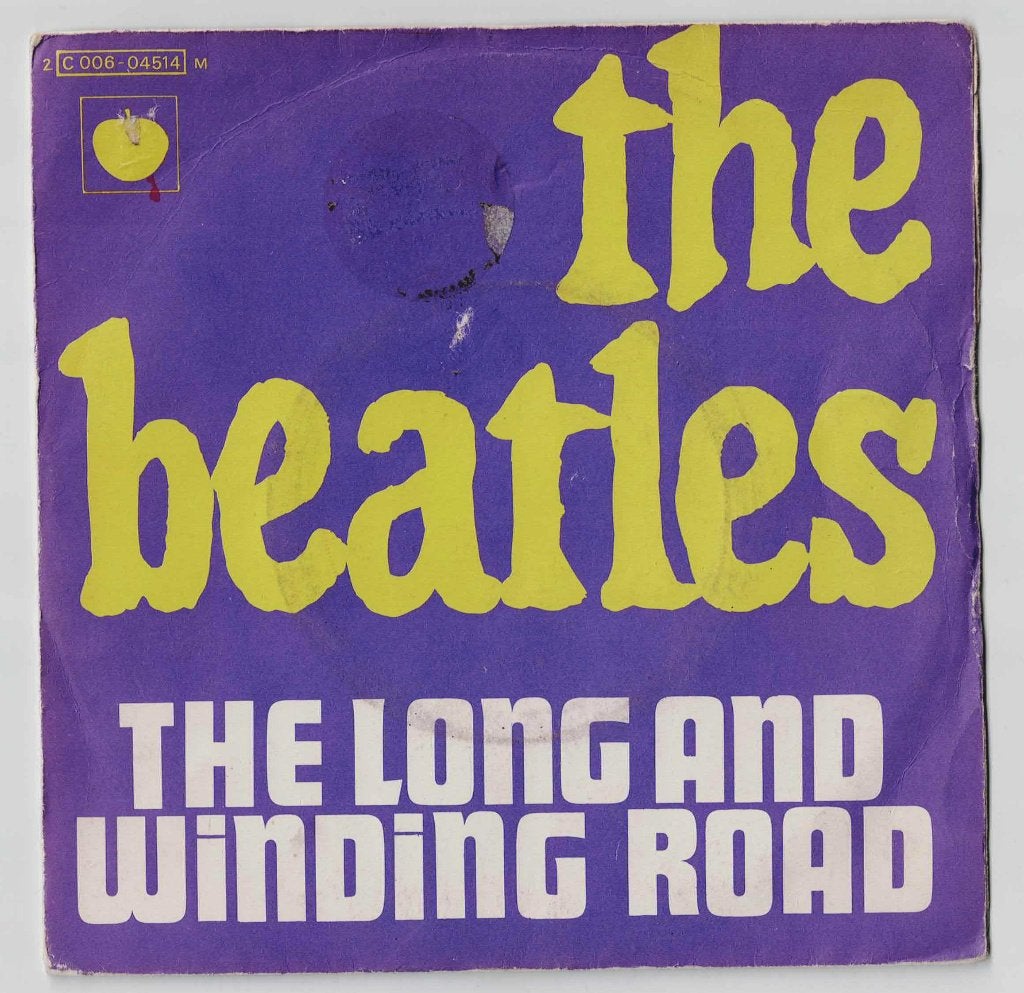 The Beatles - The long and winding road - For your blue, Cd's en Dvd's, Gebruikt, 7 inch, Ophalen of Verzenden, Rock en Metal