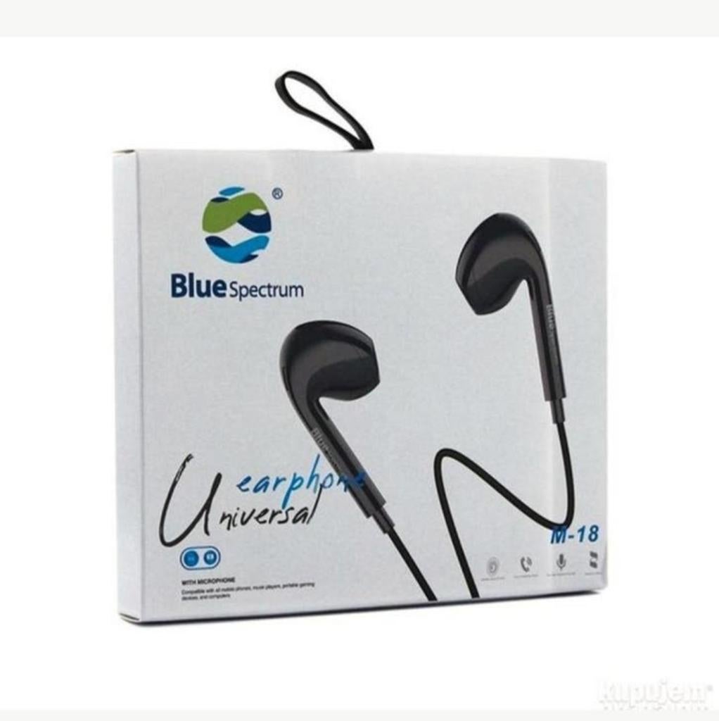 Blue Spectrum oortelefoon witte handsfree oortelefoon, Nieuw, Zwart, In gehoorgang (in-ear), Microfoon
