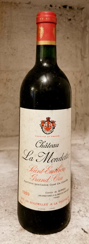 Château La Mondotte 1989 – Saint-Émilion Grand Cru, Pleine, Comme neuf, Enlèvement, Vin rouge