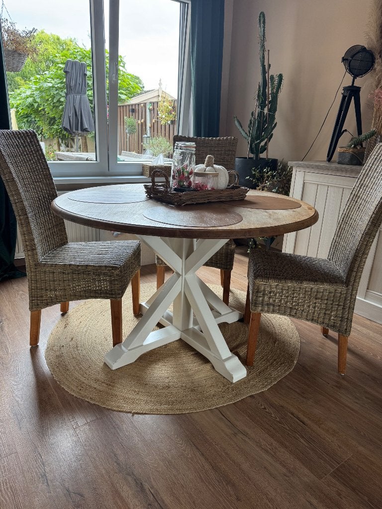 Landelijke tafel met 4 stoelen, Ophalen, Gebruikt